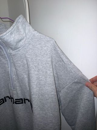 Jersey Carhartt Gris Media Cremallera