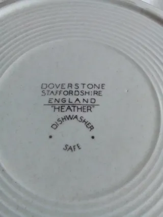 Vajilla Staffordshire Flores Marrones