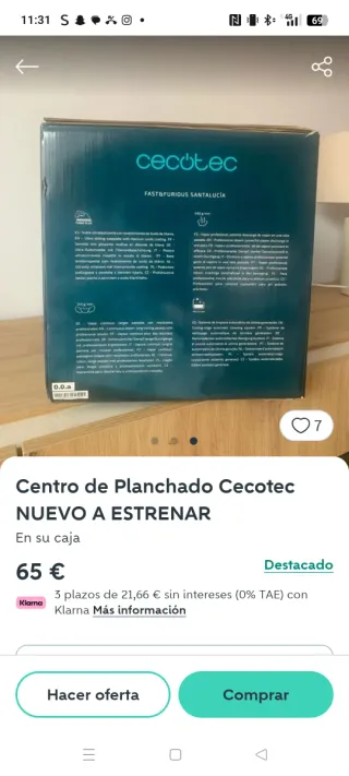 Centro de Planchado Cecotec Fast&Furious 8060