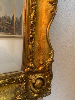 Espejo Marco Madera Dorado