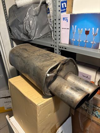 Silenciador trasero homologado doble salida