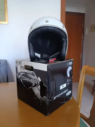 Casco Jet Moto Blanco Nuevo sin estrenar,XL
