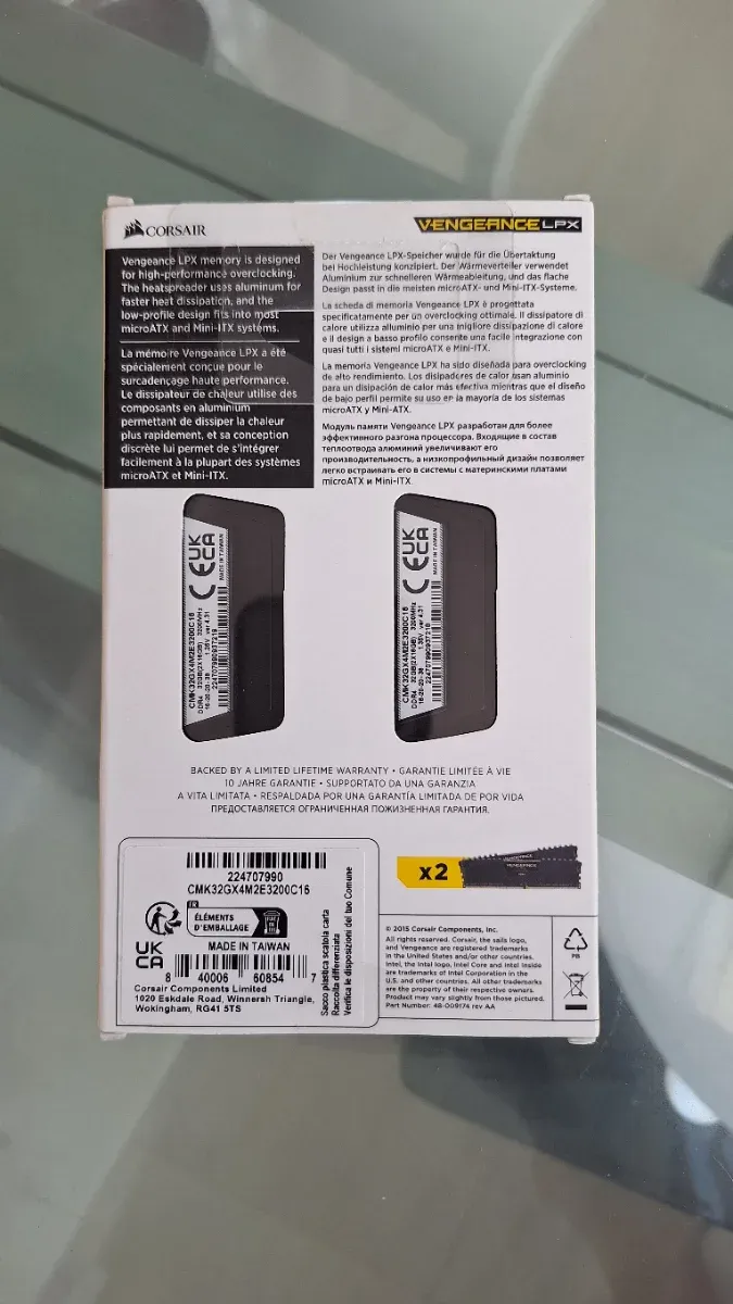 SIN USAR: Corsair Vengeance LPX DDR4 32GB 3200MHz afbeelding 2