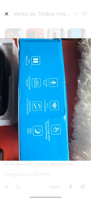 Timbre Inteligente WiFi Cámara HD Visión Nocturna