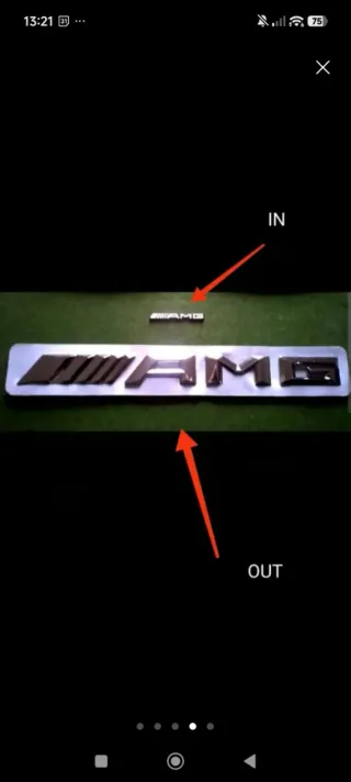 Pedais AMG Mercedes Manual Símbolo AMG