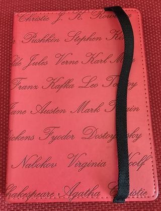 Kindle Amazon Verde con Custodia Rossa