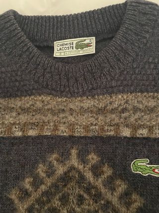 Jersey Lacoste lana estampado