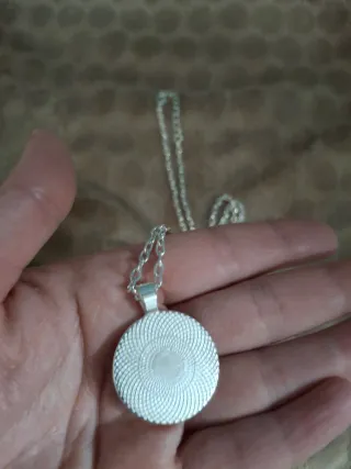 Collana galassia sistema solare blu argento