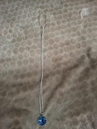 Collana galassia sistema solare blu argento