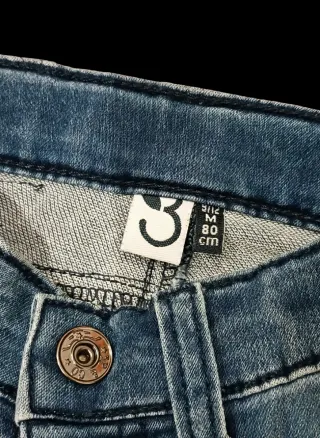 2 Calças Jeans 9-12 Meses 3 Pommes