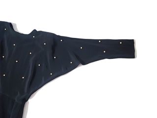 Betsy & Adam/ Vestido raso negro ceremonia M