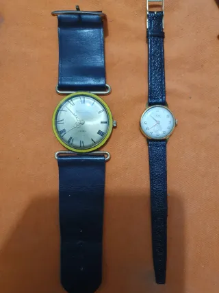 2 Relojes Mecánicos suizos de Cuerda 17 rubis
