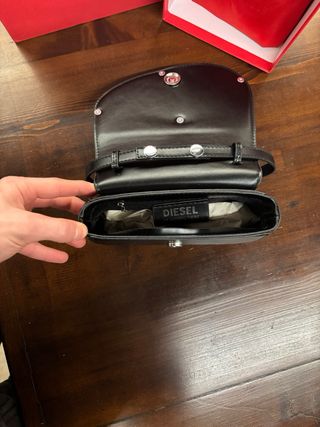 Borsa Diesel nera con logo D