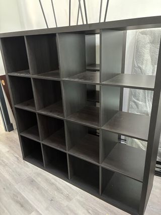 Estantería Kallax Ikea negro-marrón