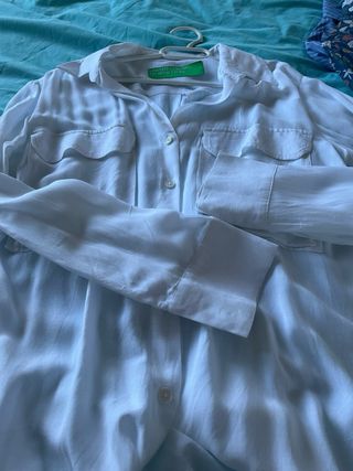 Camisa/blusa blanca mujer Benetton