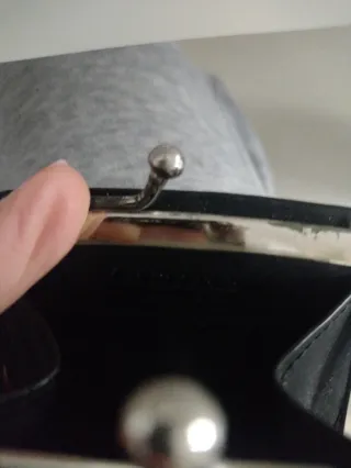 Portamonete pelle vintage nero