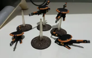 Drones francotirador Tau (Negro/Naranja)