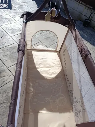 Cuna de viaje con cambiador + colchon