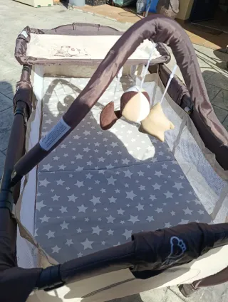 Cuna de viaje con cambiador + colchon