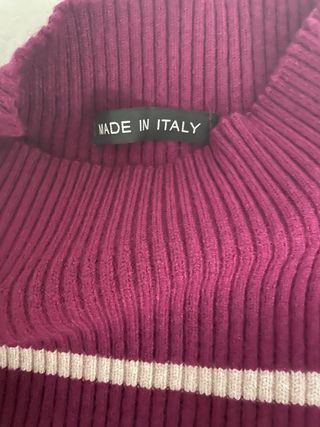 Jersey de rayas fucsia y beige