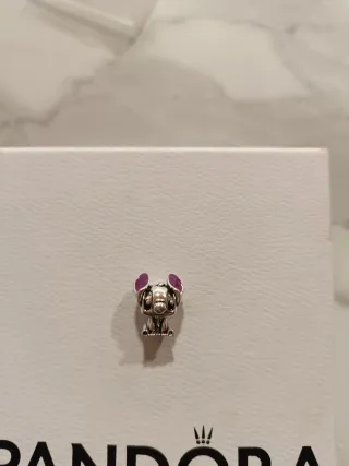 Charm Minnie Mouse Pandora Plata y Rojo