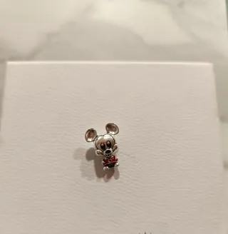Charm Minnie Mouse Pandora Plata y Rojo