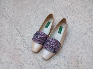 Zapatos Andrea Conti Mujer Beige/Oro