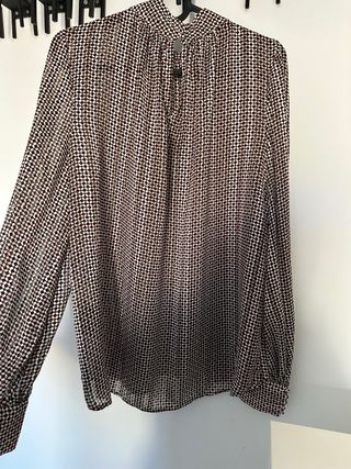 Blusa estampada tejido semitransparente  H&M