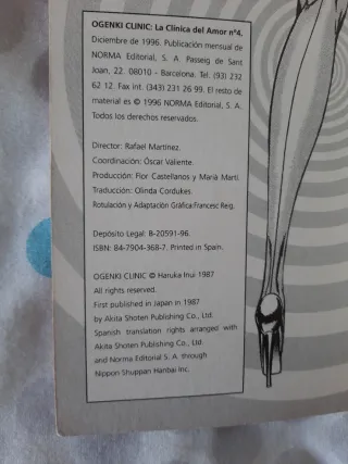 OGENKI CLINIC, LA CLÍNICA DEL AMOR. NÚMEROS 4 Y 7