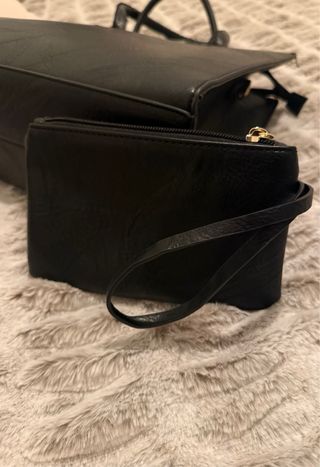 Bolso Piel Sintética Negro