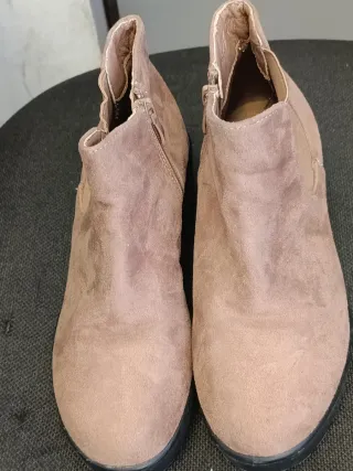 Botines terciopelo marrón talla 36