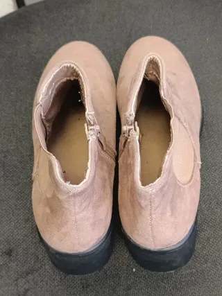 Botines terciopelo marrón talla 36