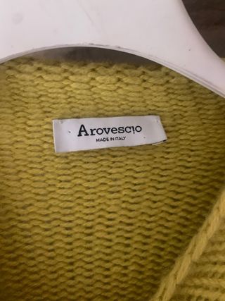 Maglione misto cashmere giallo