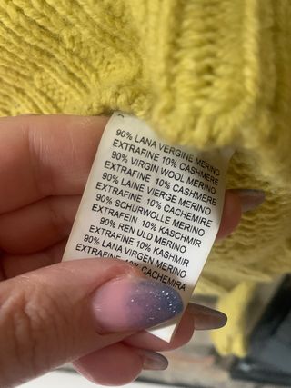 Maglione misto cashmere giallo