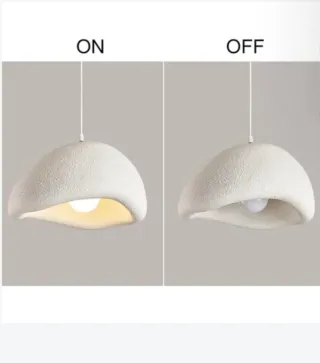 Lámpara Colgante Wabi-Sabi Beige/Blanco 50cm