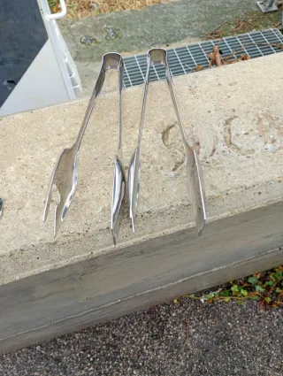 4 Cucchiai Lunghi Inox 18/10 2 pinze