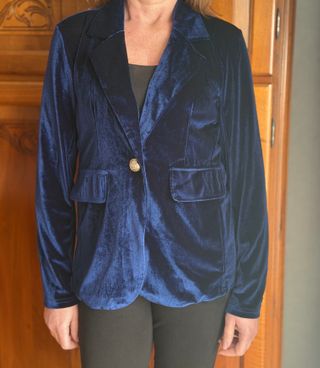 Giacca Chiara Milano Blu Velluto