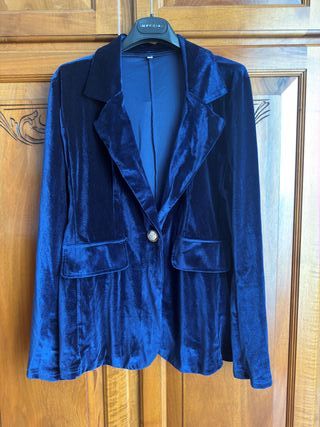 Giacca Chiara Milano Blu Velluto