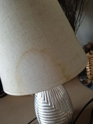 Lampada da tavolo argentata