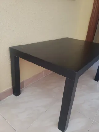Mesa de centro negra de madera ikea