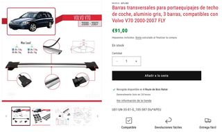 Barras de techo para coche