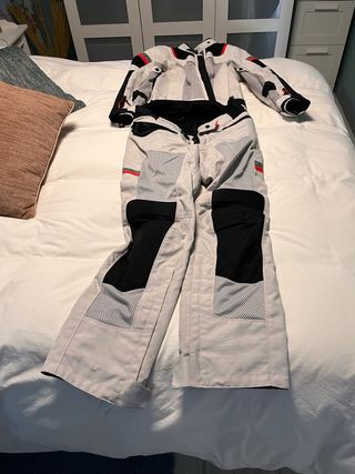 Conjunto Verano Moto Mujer Gris/Rojo