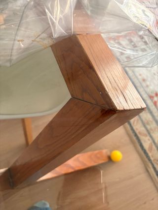 Mesa Comedor Cristal y Madera