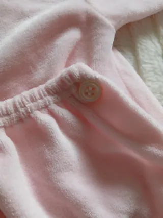 Pijama terciopelo niña rosa ideal bebe rebom