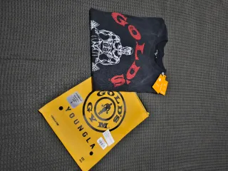 T-Shirt YoungLA Preta Estampa Musculoso