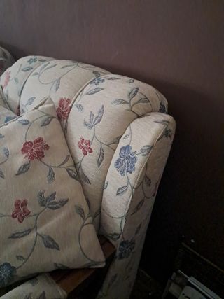 2 Sillones de tela con detalles florales