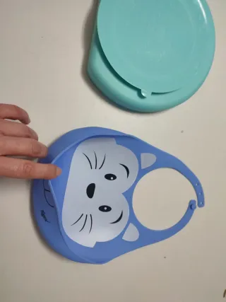 Plato de silicona para niños