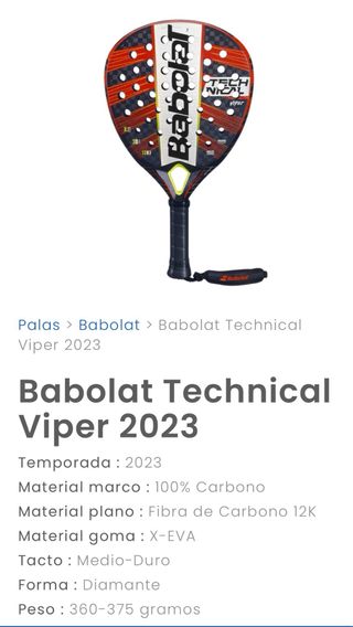 Pala de pádel Babolat Technical Viper