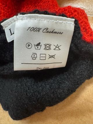 Chaqueta Sybilla doble cashmere negra/roja. Nueva