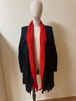 Chaqueta Sybilla doble cashmere negra/roja. Nueva